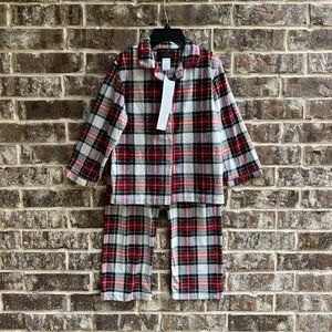 Angelina Girls Sleepwear Flannel Plaid Pajama Set Christmas Size 8